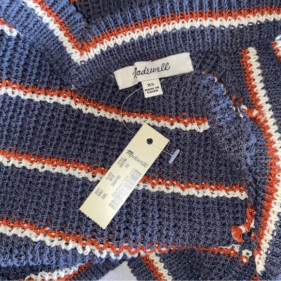 Madewell Stockton V Neck Stripe Knit Tank Top Size XS NWT - Picture 6 of 11
